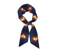 WZYCWB Écharpe en soie imprimée Pixel Particle Storm 119,1 x 7,9 cm, châle léger, doux et chaud