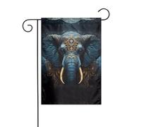 WZYCWB Eerie Elephant Imprimés Drapeaux Décoratifs Jardin Imperméable Extérieur Petits Drapeaux Décoration d'Ambiance festive