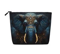 WZYCWB Eerie Trousse de maquillage à motif éléphant Sac de voyage Sac de rangement multifonctionnel pour ranger les nécessités quotidiennes