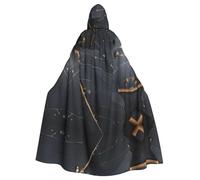 WZYCWB Enchanted Plant Leaves Halloween Decoration Cape, Adulte Grande Taille Capuche Cape à Capuche Unisexe Carnaval Cape pour bal masqué Jeu de rôle