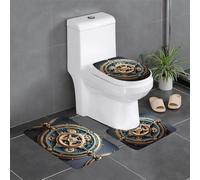 WZYCWB Ensemble de 3 tapis de salle de bain cool Steampunk Gears, paillasson pour chambre à coucher, tapis de cuisine, baignoire et décoration d'intérieur