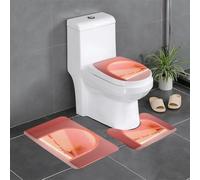 WZYCWB Ensemble de tapis de sol imprimé mandarine - Tapis de salle de bain, tapis de chambre à coucher, tapis de cuisine - Absorption rapide de l'eau