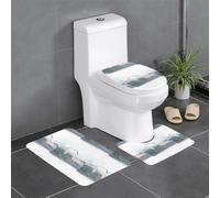 WZYCWB Ensemble de tapis imprimé mouettes et vagues - Tapis de protection antidérapant pour salle de bain à domicile, séchage rapide et facile à nettoyer