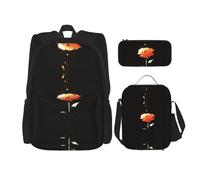 WZYCWB Ensemble sac à dos Campus Life (3 pièces) - Sac d'école + trousse + sac à déjeuner - Répond à tous les besoins quotidiens des étudiants
