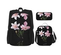 WZYCWB Ensemble sac à dos Campus Life Pink Lily (3 pièces) - Cartable + trousse + sac à déjeuner pour répondre à tous les besoins quotidiens des étudiants