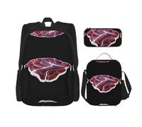 WZYCWB Ensemble sac à dos Campus Life Red Agate (3 pièces) - Cartable + trousse + sac à déjeuner pour répondre à tous les besoins quotidiens des étudiants