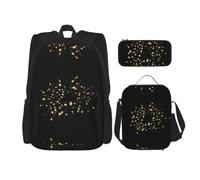 WZYCWB Ensemble sac à dos Firefly Branches (3 pièces) - Sac d'école pour étudiant + trousse + sac à déjeuner + sac à dos de grande capacité