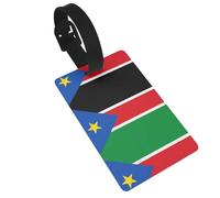 WZYCWB Étiquettes à bagages imprimées Drapeau du Soudan du Sud - Étiquettes de voyage imperméables et durables