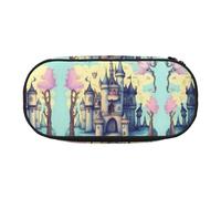 WZYCWB Fairytale Castle Trousse à crayons de grande capacité - Boîte de rangement multifonctionnelle, portable et durable pour fournitures de bureau et scolaires, Noir , Taille unique, Trousse de