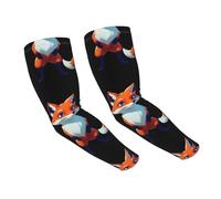 WZYCWB Fantasy Fox Manchons de protection solaire Ice-feeling - Convient pour toutes les saisons - Convient pour le golf, le cyclisme, la pêche, le jardinage, etc.