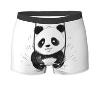 WZYCWB Fat Panda Boxer imprimé pour homme en polyester élastique Plusieurs tailles, noir, Large