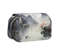 WZYCWB Fig. Trousse portable à motifs de paysages enchanteurs idéale pour organiser les stylos au bureau ou ranger des pinceaux de maquillage