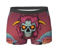 WZYCWB Flame Skull Sheep Head Printed Men's Boxer Slip respirant et à séchage rapide Plusieurs (S-XXL), noir, Medium