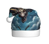 WZYCWB Flying Dragon Chapeau de Noël Adulte Unisexe Père Noël Noël Halloween Fête de vacances Adulte Chapeau de Noël en peluche