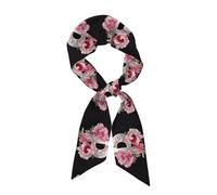 WZYCWB Foulard en soie pour femme avec motif de lettre P imprimé floral, convient comme foulard, écharpe, cravate ou accessoire vestimentaire