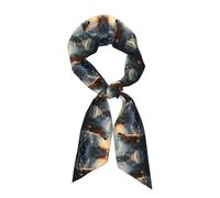WZYCWB Foulard imprimé ours polaire en hiver pour femme, cravate adaptée aux entreprises, peut être utilisé comme écharpe, ceinture ou accessoire de sac à main