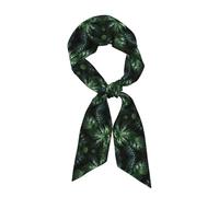 WZYCWB Foulard pour femme imprimé feuilles de la forêt tropicale, foulard en soie tendance, convient comme foulard, écharpe, cravate ou accessoire de vêtements