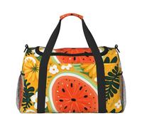 WZYCWB Funny Fox Sac de voyage imprimé Fitness Parfait pour l'entraînement de yoga, les courts voyages et l'équipement de natation., Illustration de fond de fruits, One Size