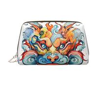 WZYCWB Funny Fox Trousse à maquillage en cuir avec motif renard - Parfait pour le transport ou l'organisation de la maison, Expressions drôles, Taille unique
