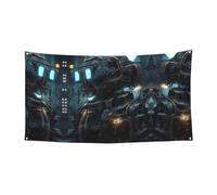 WZYCWB Future Robot Imprimé Événement Party Decoration Suspendu Drapeau 70 x 35 cm Intérieur Extérieur Bannière Drapeau Suspendu