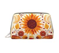 WZYCWB Gerbera Art Trousse à maquillage en cuir à motifs - Parfaite pour les bagages à main ou l'organisation à la maison, Art Gerbera, Taille unique