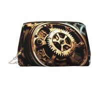 WZYCWB Gerbera Art Trousse à maquillage en cuir à motifs - Parfaite pour les bagages à main ou l'organisation à la maison, Engrenages de machines de course, Taille unique