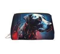 WZYCWB Gerbera Art Trousse à maquillage en cuir à motifs - Parfaite pour les bagages à main ou l'organisation à la maison, Chien futuriste, Taille unique