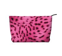 WZYCWB Gerbera Trousse de maquillage de voyage imprimée artistique, parfaite pour les voyages d'affaires et les vacances., Léopard zébré à fourrure, Taille unique