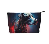 WZYCWB Gerbera Trousse de maquillage de voyage imprimée artistique, parfaite pour les voyages d'affaires et les vacances., Chien futuriste, Taille unique