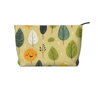 WZYCWB Gerbera Trousse de maquillage de voyage imprimée artistique, parfaite pour les voyages d'affaires et les vacances., Funny Little Grass, Taille unique