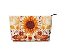 WZYCWB Gerbera Trousse de maquillage de voyage imprimée artistique, parfaite pour les voyages d'affaires et les vacances., Art Gerbera, Taille unique