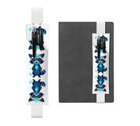 WZYCWB Glow Marque-page réglable en forme de raton laveur, porte-stylo en cuir, parfait pour la rentrée scolaire, cadeau de Noël, marque-page en cuir