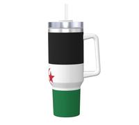 WZYCWB Gobelet à glace à motif drapeau du Sahara occidental - Tasse sous vide double couche en acier inoxydable de 1,2 L, étanche et portable