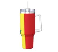 WZYCWB Gobelet à glace à motif drapeau du Sénégal - 1,2 l - Tasse sous vide double couche en acier inoxydable, étanche et portable