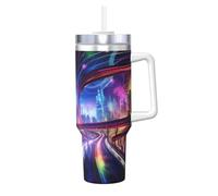 WZYCWB Gobelet glacé tendance imprimé « Roads of the Future » - Super isolation thermique et froide, un incontournable pour les voyages en plein air et le sport