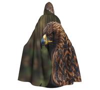 WZYCWB Golden Eagle Imprimé Adulte Fête Décoration Cape Halloween Cape à Capuche Unisexe Halloween Carnaval Mascarade Jeu de Rôle