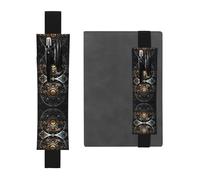 WZYCWB Grand porte-stylo en PVC imprimé grande capacité + trousse créative avec bande élastique antidérapante