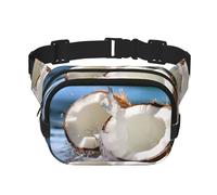 WZYCWB Grand sac banane de sport en forme de noix de coco, sac à bandoulière tendance et tendance, petit sac de voyage léger