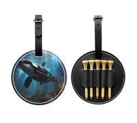 WZYCWB Grand sac de rangement pour tees de golf imprimé spécial orques - Design portable avec boucle de suspension, Noir , Taille unique, Valise