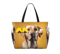 WZYCWB Grand sac de voyage avec fermeture éclair pour la plage, la gym, la piscine, le portrait du labrador