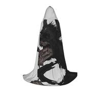 WZYCWB Grande cape à capuche imprimée chauve-souris Mutant - Costume de fête de vacances - Accessoire de fête de carnaval - Tailles S/M/L