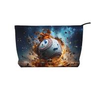 WZYCWB Grande trousse de maquillage de voyage imprimée épaulards, parfaite pour les voyages d'affaires et les vacances., Baseball chaud, Taille unique