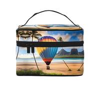 WZYCWB Grande trousse de maquillage hawaïenne pour femme, grande capacité, sac de maquillage de voyage pour filles, noir, taille unique, noir, taille unique, Noir , Taille unique