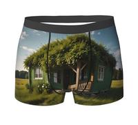 WZYCWB Green Summer Boxer pour homme (S-XXL) Tissu élastique léger, respirant et absorbant la transpiration, noir, XX-Large