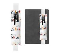 WZYCWB Gribouillage de nombreux chats, pochettes à crayons, porte-stylos en PVC et porte-stylos avec bandes élastiques et marque-pages sont le meilleur choix de cadeau.