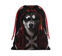 WZYCWB Handsome Dogs S Sacs cadeaux imprimés - Parfait pour les mariages, Noël, les anniversaires et les fêtes - S - L