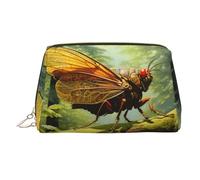 WZYCWB Handsome Dogs Trousse à maquillage en cuir à motifs de chiens - Parfaite pour le transport ou l'organisation de la maison, Sauterelle sur une branche, Taille unique