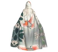 WZYCWB Happy Birds Flying Printed Adulte Party Decoration Cape Halloween Cape à Capuche Unisexe Halloween Carnaval Mascarade Jeu de rôle