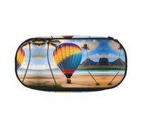 WZYCWB Hawaii Hot Air Balloon Grande Capacité Trousse de Rangement Multifonctionnelle Portable et Durable pour Fournitures de Bureau et Scolaire, Noir , Taille unique, Trousse de beauté