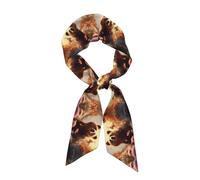 WZYCWB Head Up Bear Foulard pour femme avec imprimé ours - Cravate adaptée aux entreprises - Peut être utilisé comme écharpe, ceinture ou accessoire de sac à main
